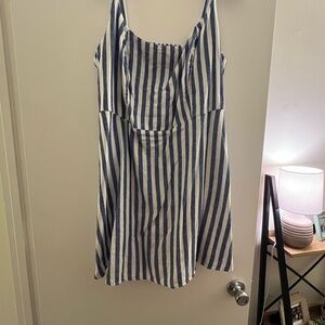 Old Navy Blue and White Striped Mini Dress